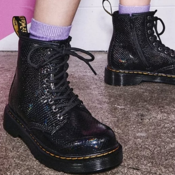 Dr. Martens Shoes - Dr. Martens 1460 REPTILE EMBOSS LACE UP BOOTS women Size 5